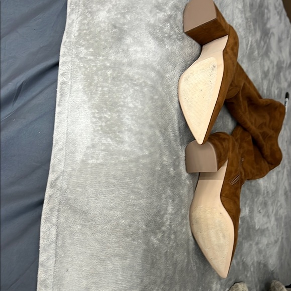 Suede Over-the-Knee Boots - Tan - Picture 4 of 4